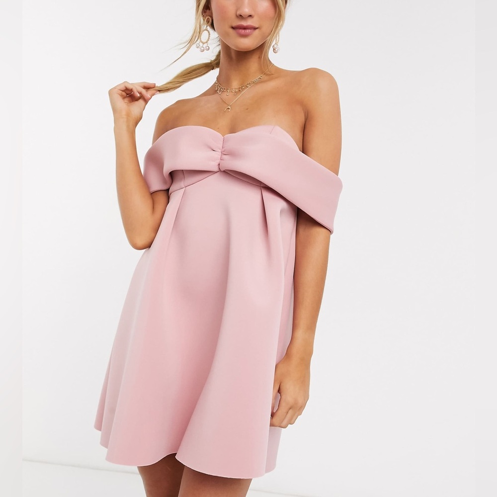 ASOS Scuba Off Shoulder Mini Dress